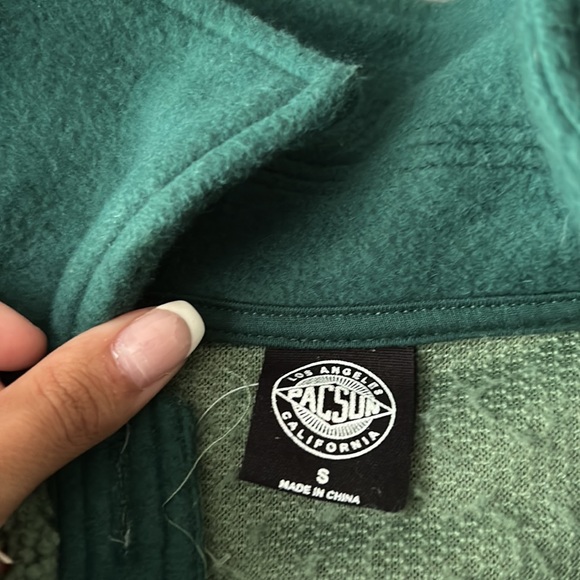 Pacsun Green Cropped Fleece - Picture 3 of 5